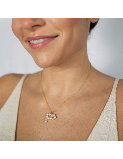 Colgante Luxenter Letra P PX005Y114P00 Plata de Ley Dorada | Joyería Parejo