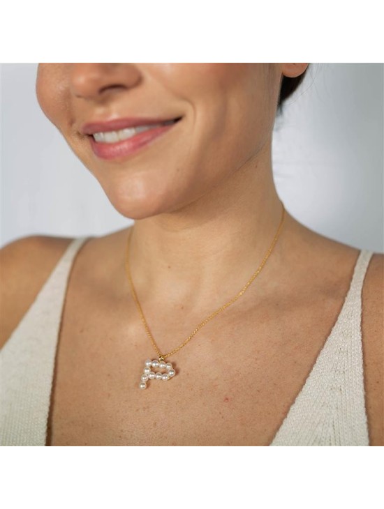 Colgante Luxenter Letra P PX005Y114P00 Plata de Ley Dorada | Joyería Parejo