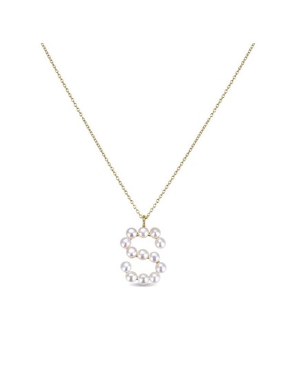 Luxenter Letter S Pendant PX005Y114S00 Gold Sterling Silver
