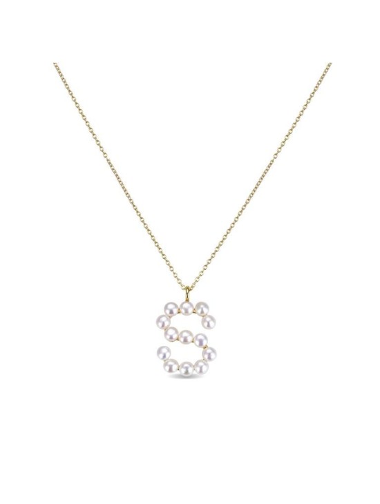 Colgante Luxenter Letra S em Prata Dourada | Joyeria Parejo