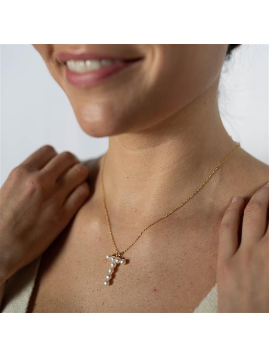 Colgante Luxenter Letra T PX005Y114T00 Plata de Ley Dorada | Joyería Parejo