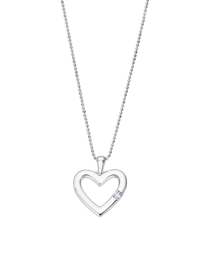 Lotus Silver LP3217-1/1 Heart Necklace | Joyería Parejo