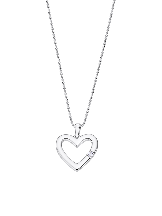 Collar Lotus Silver LP3217-1/1 Corazón | Joyería Parejo
