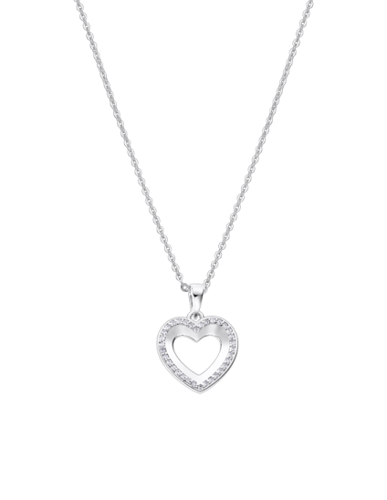 Collar Lotus Silver LP3137-1/1 Corazón | Joyería Parejo