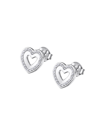 Brincos Lotus Silver LP3137-4/1 Coração | Joyeria Parejo