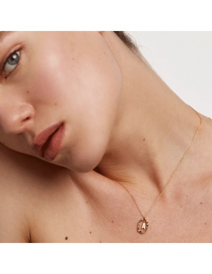 Colar P D Paola Letra A Prata 925 Dourado | Joyeria Parejo