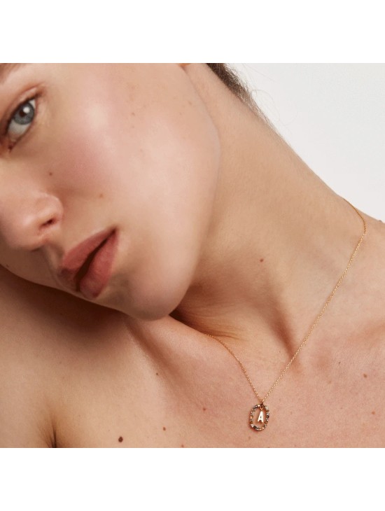Colar P D Paola Letra A Prata 925 Dourado | Joyeria Parejo