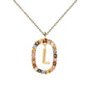 Collar P D Paola Letra L Plata 925MM Dorada