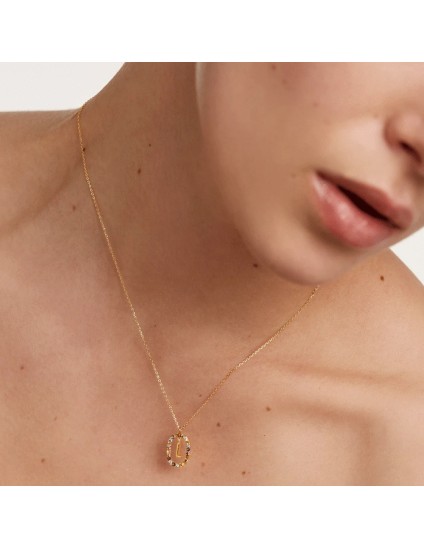 P D Paola Letter L Necklace 925 Silver Gold Plated | Joyería Parejo