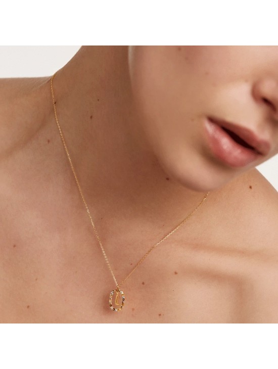 Colar P D Paola Letra L Prata 925 Dourado | Joyeria Parejo