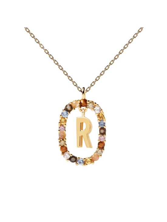 Collar P D Paola Letra R Plata 925MM Dorada | Joyería Parejo