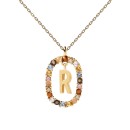 Collar P D Paola Letra R Plata 925MM Dorada