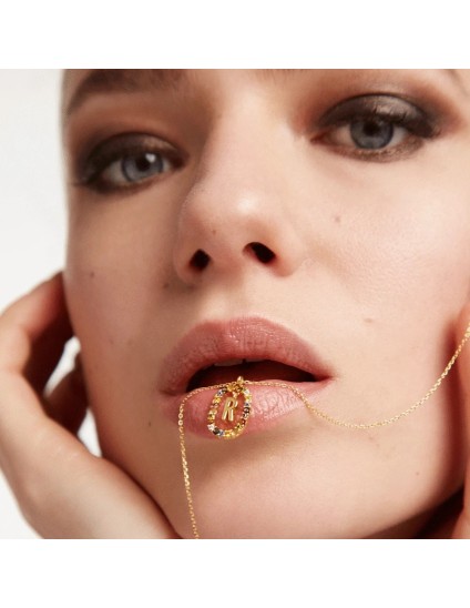 Colar P D Paola Letra R Prata 925 Dourado | Joyeria Parejo