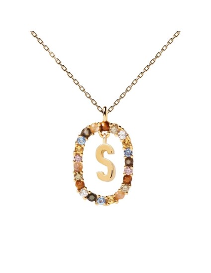 Collar P D Paola Letra S Plata 925MM Dorada | Joyería Parejo