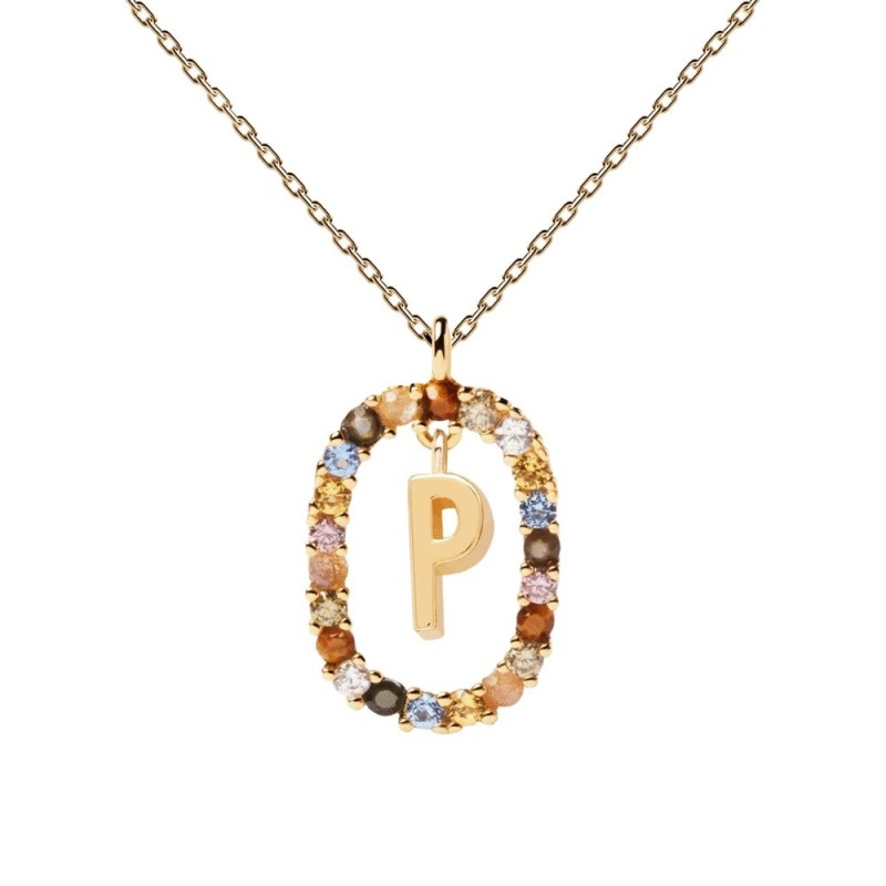 Collar P D Paola Letra P Plata 925MM Dorada | Joyería Parejo