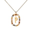 Collar P D Paola Letra P Plata 925MM Dorada