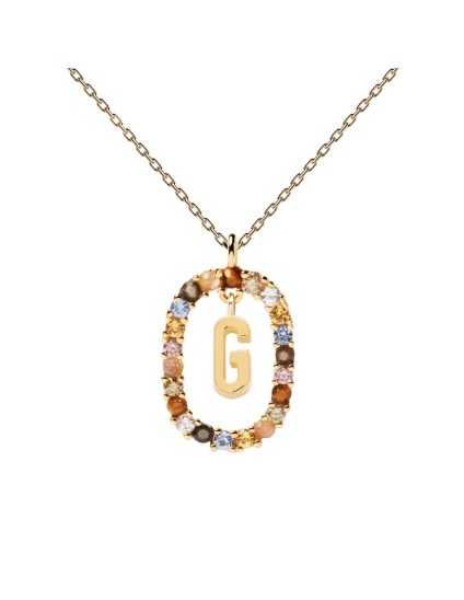 P D Paola Letter G Necklace 925 Silver Gold Plated | Joyería Parejo
