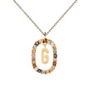 Collar P D Paola Letra G Plata 925MM Dorada