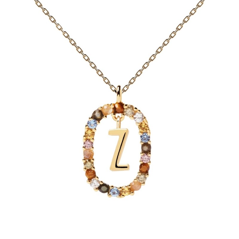 Collar P D Paola Letra Z Plata 925MM Dorada | Joyería Parejo