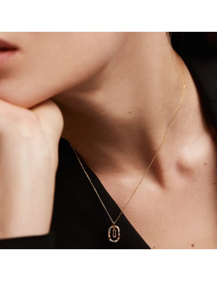 Colar P D Paola Letra U Prata 925 Dourado | Joyeria Parejo