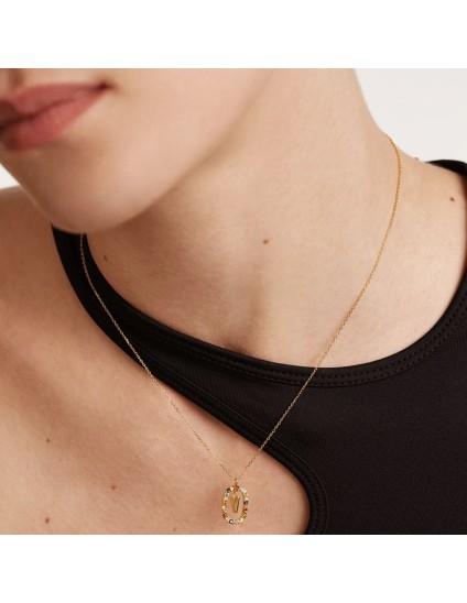 Colar P D Paola Letra V Prata 925 Dourado | Joyeria Parejo