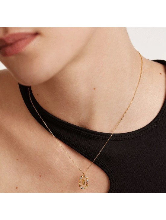 Collar P D Paola Letra V Plata 925MM Dorada | Joyería Parejo