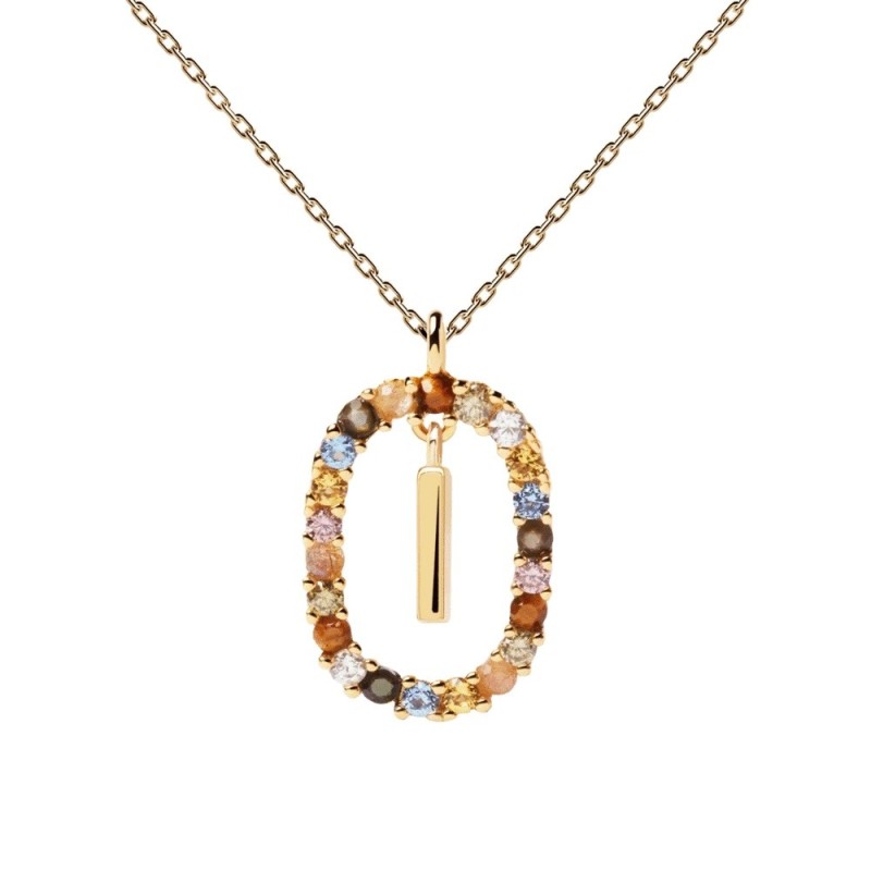 Collar P D Paola Letra I Plata 925MM Dorada | Joyería Parejo