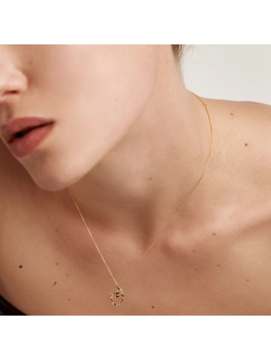 Colar P D Paola Letra F Prata 925 Dourado | Joyeria Parejo