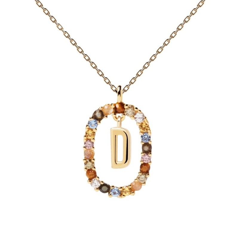 Collar P D Paola Letra D Plata 925MM Dorada | Joyería Parejo