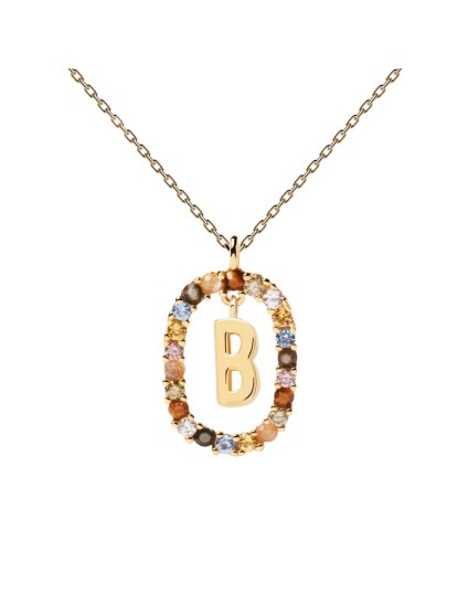 Collar P D Paola Letra B Plata 925MM Dorada | Joyería Parejo