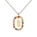 Collar P D Paola Letra B Plata 925MM Dorada
