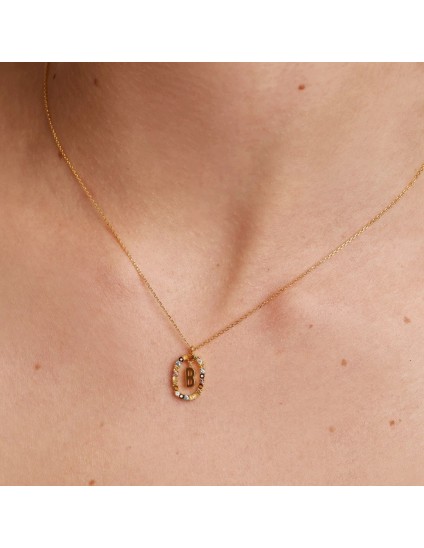 Collar P D Paola Letra B Plata 925MM Dorada | Joyería Parejo