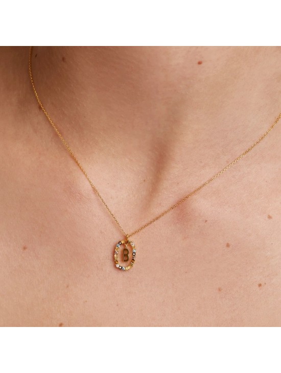Collar P D Paola Letra B Plata 925MM Dorada | Joyería Parejo