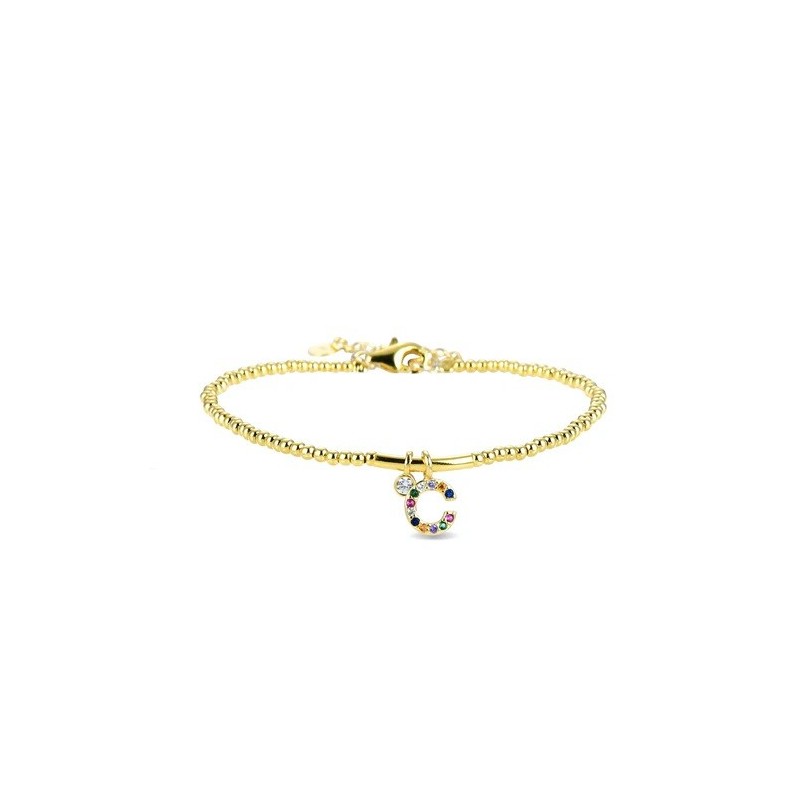 Pulsera Luxenter Letra D BH184Y20D00 Plata de Ley Dorada | Joyería Parejo