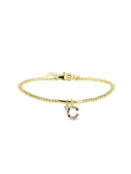 Pulsera Luxenter Letra D BH184Y20D00 Plata de Ley Dorada | Joyería Parejo