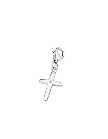 Charm Lotus Silver LP3227-5/1 Cruz | Joalharia Parejo