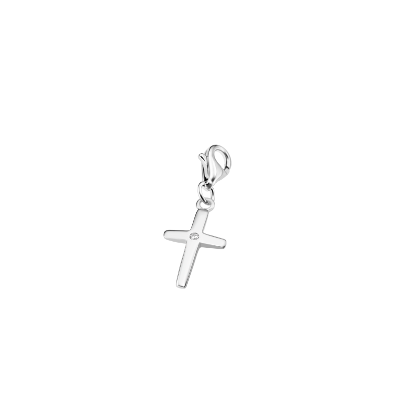 Charm Lotus Silver LP3227-5/1 Cruz | Joalharia Parejo