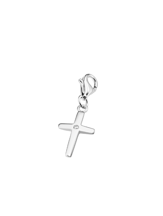 Charm Lotus Silver LP3227-5/1 Cross | Joyería Parejo Jewelry