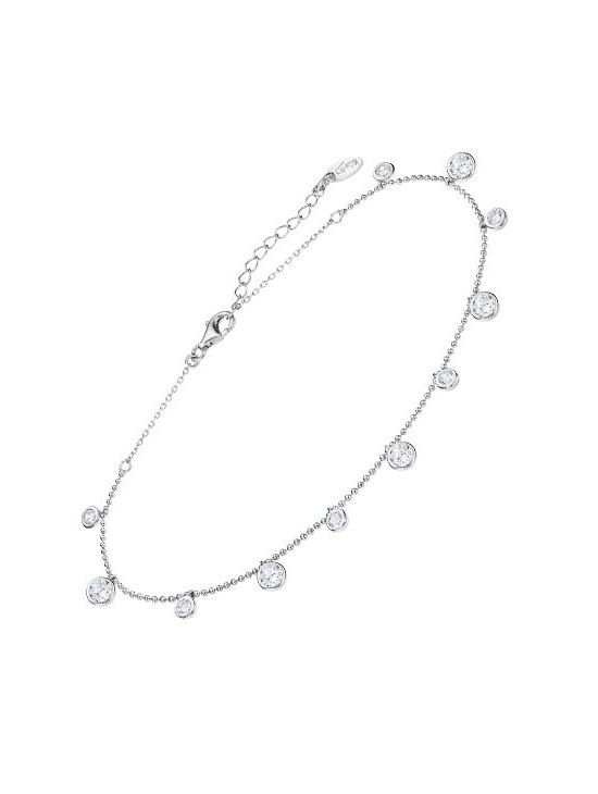 Tobillera Lotus Silver LP3243-8/1 Circonita | Joyería Parejo