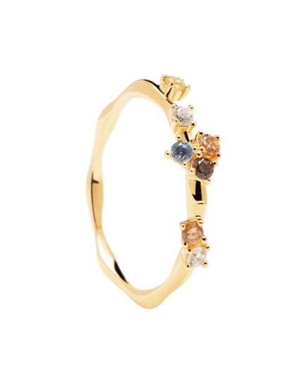 Anillo PDPaola Five Plata 925MM Dorado Talla 10 | Joyería Parejo