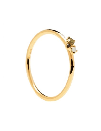 Anillo PDPaola Lime Blush Plata 925MM Dorado Talla 10