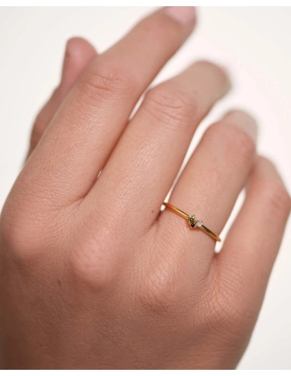 Anillo PDPaola Lime Blush Plata 925MM Dorado Talla 10