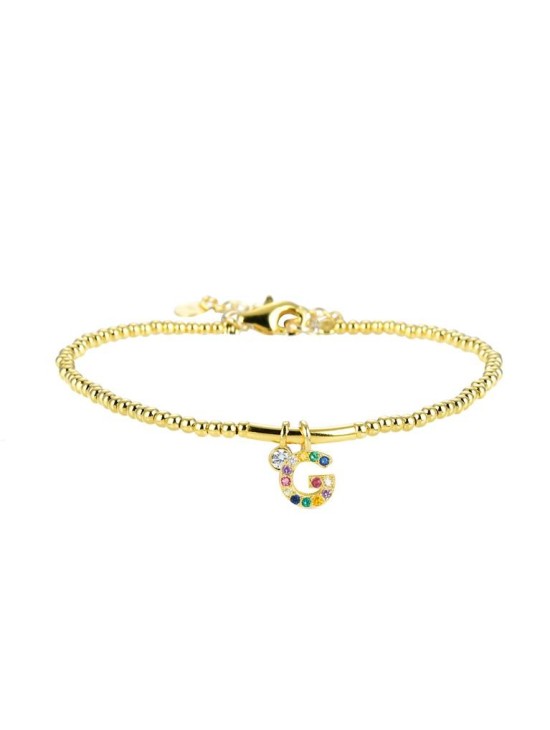 Luxenter G Letter Bracelet BH184Y20G00 Gold Plated Sterling Silver