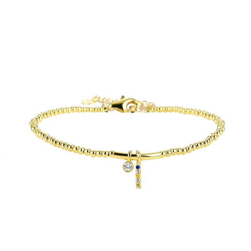 Luxenter Gold Plated Sterling Silver Letter I Bracelet BH184Y20I00