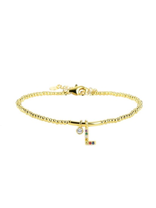 Luxenter L Letter Bracelet BH184Y20L00 Gold Plated Silver