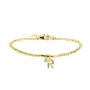 Pulsera Luxenter Letra R BH184Y20R00 Plata de Ley Dorado