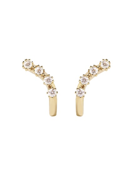 PDPaola Motion Gold 925 Silver Earrings | Joyería Parejo