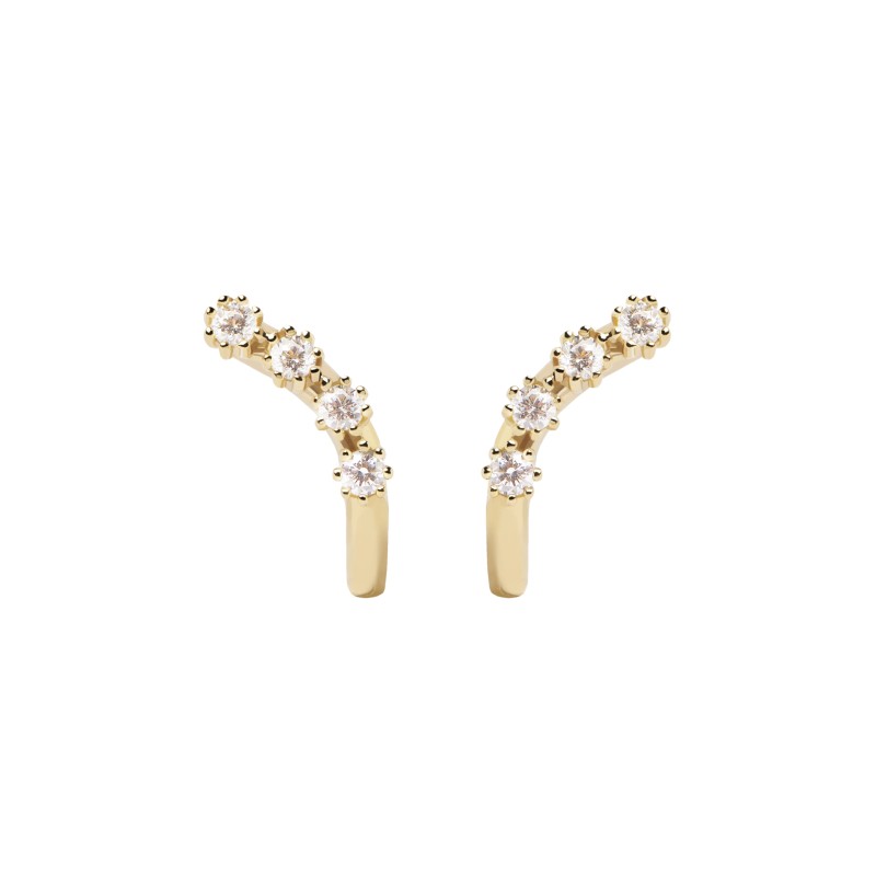 Pendientes PDPaola Motion Plata 925MM Dorado | Joyería Parejo