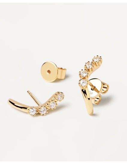 Pendientes PDPaola Motion Plata 925MM Dorado | Joyería Parejo