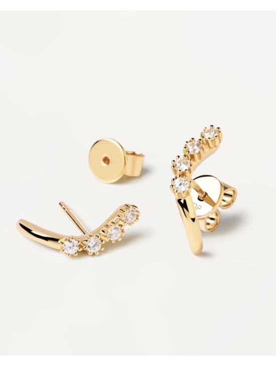Pendientes PDPaola Motion Plata 925MM Dorado | Joyería Parejo